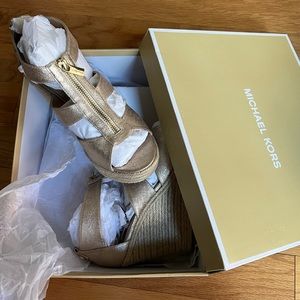 WORN ONCE Michael Kors Damita Wedge Heels